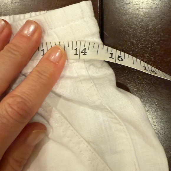 Women’s Point Sur White Linen Blend Shorts with Elastic Waist and Tie sz XS - Picture 6 of 7